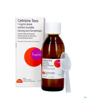 Cetirizine teva sol buv 1 mg/1ml 200 ml