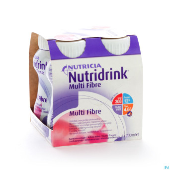 Nutridrink multifibre fraise  4x200ml cfr 3211729