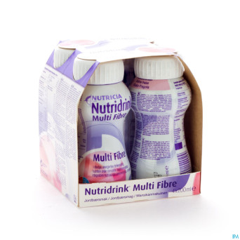 Nutridrink multifibre fraise  4x200ml cfr 3211729