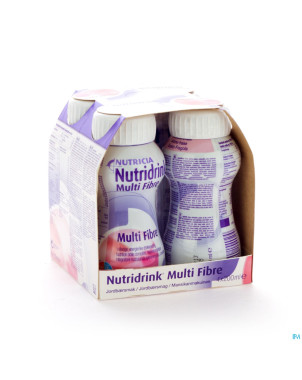 Nutridrink multifibre fraise  4x200ml cfr 3211729
