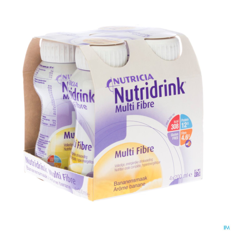 Nutridrink multifibre banane  4x200ml