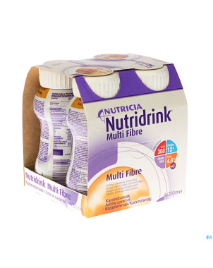 Nutridrink multifibre caramel 4x200ml
