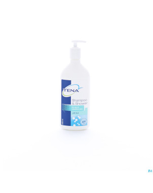Tena shampoo & shower fl pompe 500ml 1992