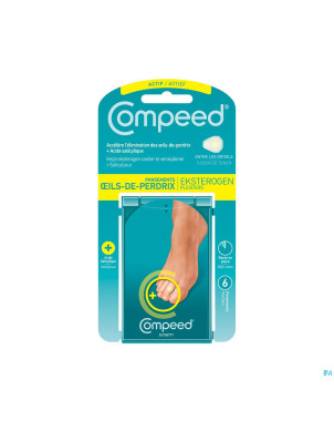 Compeed oeil de perdrix + 2en1 +acide salicyliq. 6
