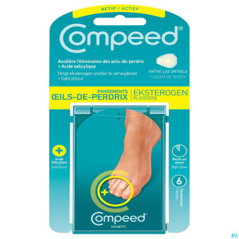 Compeed oeil de perdrix + 2en1 +acide salicyliq. 6