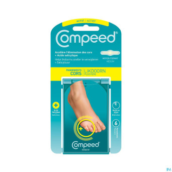 Compeed cors+ 2en1 avec acide salicylique 6