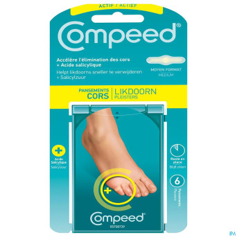 Compeed cors+ 2en1 avec acide salicylique 6
