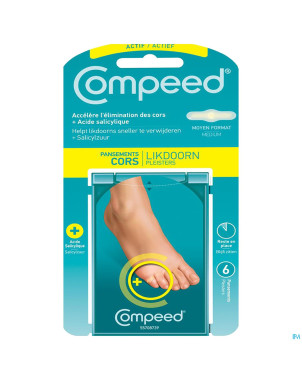 Compeed cors+ 2en1 avec acide salicylique 6