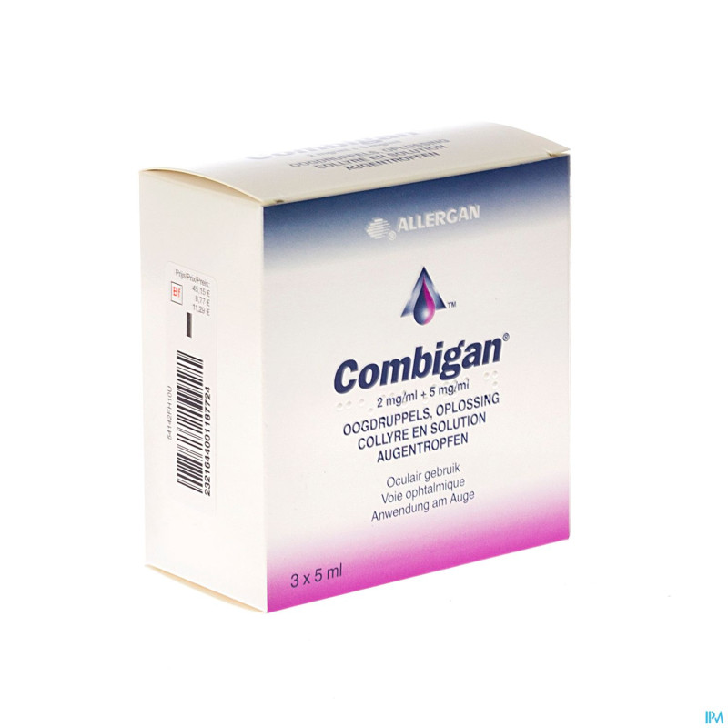 Combigan collyre sol 3 x 5ml