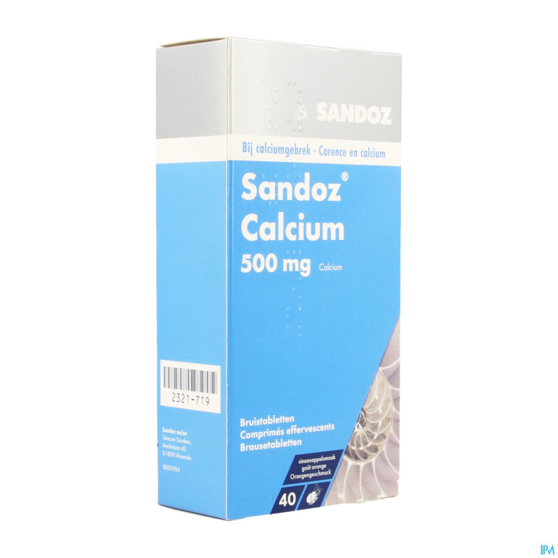 Sandoz calcium bruistabl-comp eff 40 orange