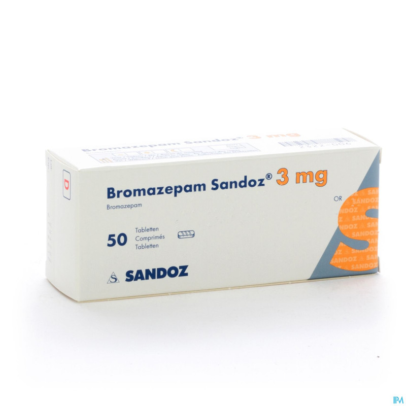 Bromazepam sandoz comp 50 x 3 mg