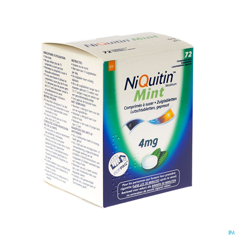 Niquitin mint 4,0mg comp a sucer 72