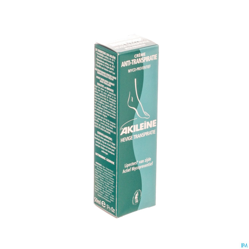 Akileine verte creme pieds a/transp.tb 50ml 103020