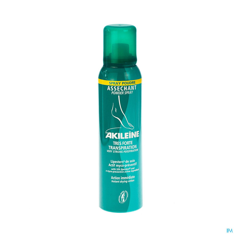 Akileine verte spray poudre assechant 150ml 103120