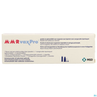 M-m-r vaxpro pdr+solv susp inj fl inj 1+ser+2 aig