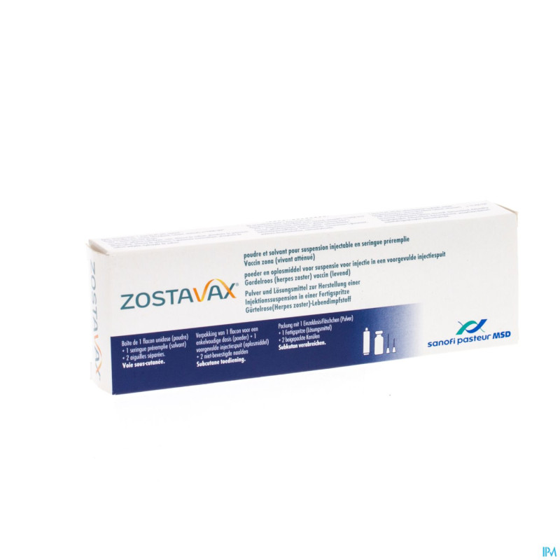 Zostavax 1 vial+1 ser prerempl 0,65ml+2 aig separ