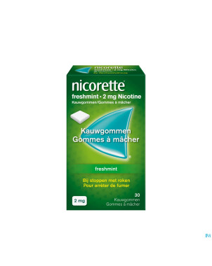 Nicorette freshmint gomme mach s/sucre 30x2mg
