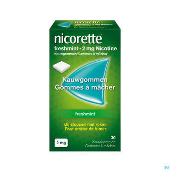 Nicorette freshmint gomme mach s/sucre 30x2mg