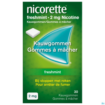 Nicorette freshmint gomme mach s/sucre 30x2mg