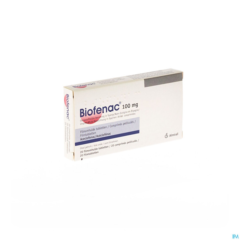 Biofenac pi pharma comp 20x100mg pip