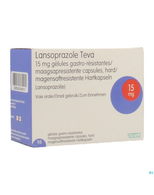 Lansoprazole teva 15 mg caps 98 x 15 mg