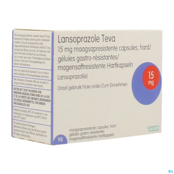 Lansoprazole teva 15 mg caps 98 x 15 mg