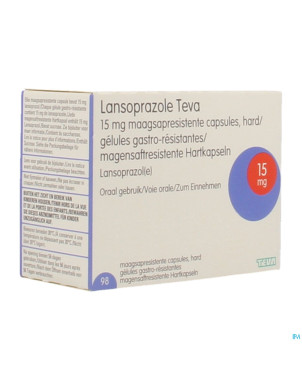 Lansoprazole teva 15 mg caps 98 x 15 mg