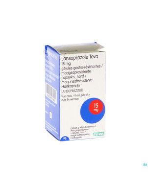 Lansoprazole teva 15 mg caps 98 x 15 mg