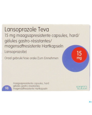 Lansoprazole teva 15 mg caps 98 x 15 mg