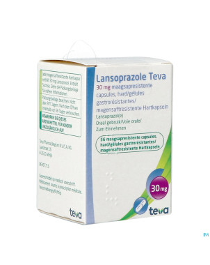 Lansoprazole teva 30 mg gastro resist caps 56