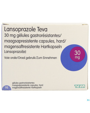 Lansoprazole teva 30 mg caps 98 x 30 mg