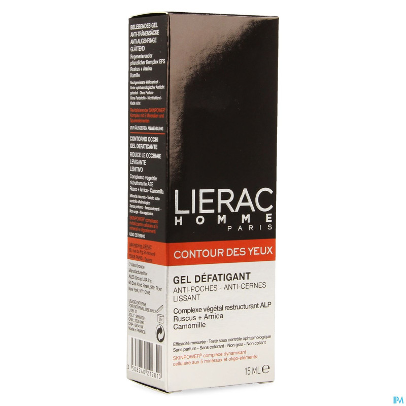Lierac homme diopti a/poches-cernes  fl pompe 15ml
