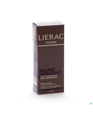 Lierac homme baume apaisant apres rasage tube 75ml