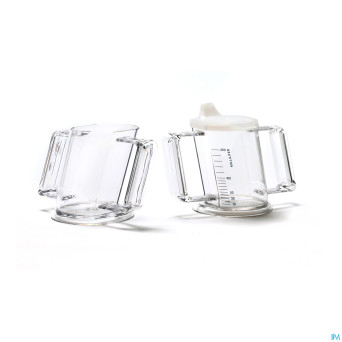 Handycup gobelet oblique transp+2 bec gradue 237ml