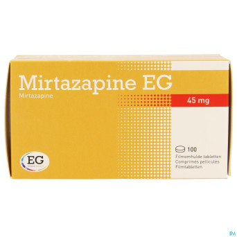 Mirtazapine eg 45mg comp pell 100x45mg