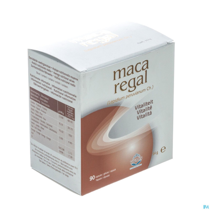 Maca regal vivadis blister gel 90x500mg