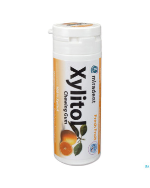 Miradent chewing gum xylitol fruits s/sucre 30