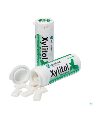 Miradent chewing gum xylitol menthe verte s/sucr30