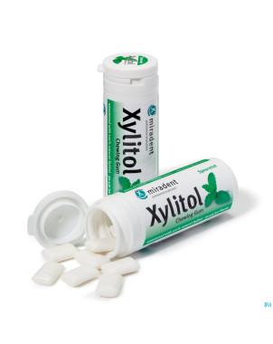Miradent chewing gum xylitol menthe verte s/sucr30