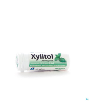 Miradent chewing gum xylitol menthe verte s/sucr30