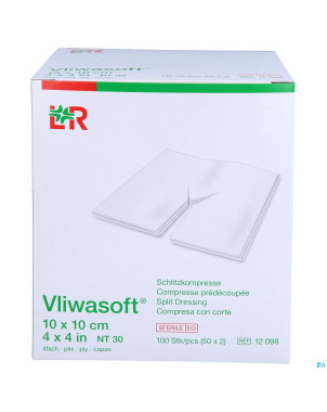 Vliwasoft cp ster 4pl + fente  10x 10cm 2x50 12098