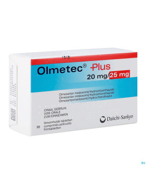 Olmetec plus 20 mg/25 mg comp pell 98