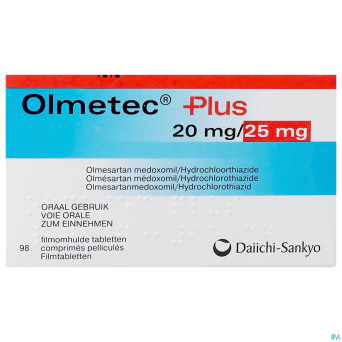 Olmetec plus 20 mg/25 mg comp pell 98