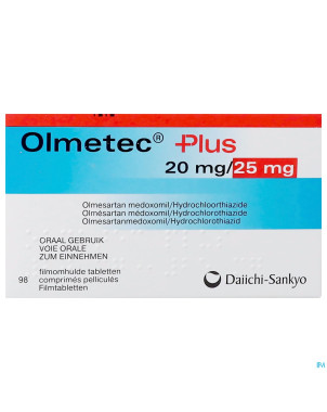 Olmetec plus 20 mg/25 mg comp pell 98