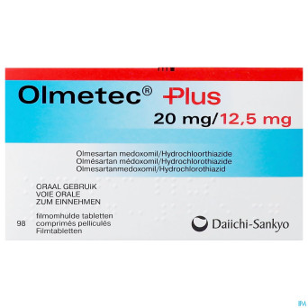 Olmetec plus 20 mg/12,5 mg comp pell 98