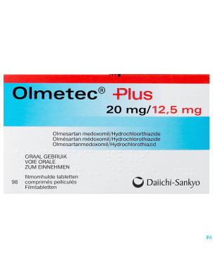 Olmetec plus 20 mg/12,5 mg comp pell 98