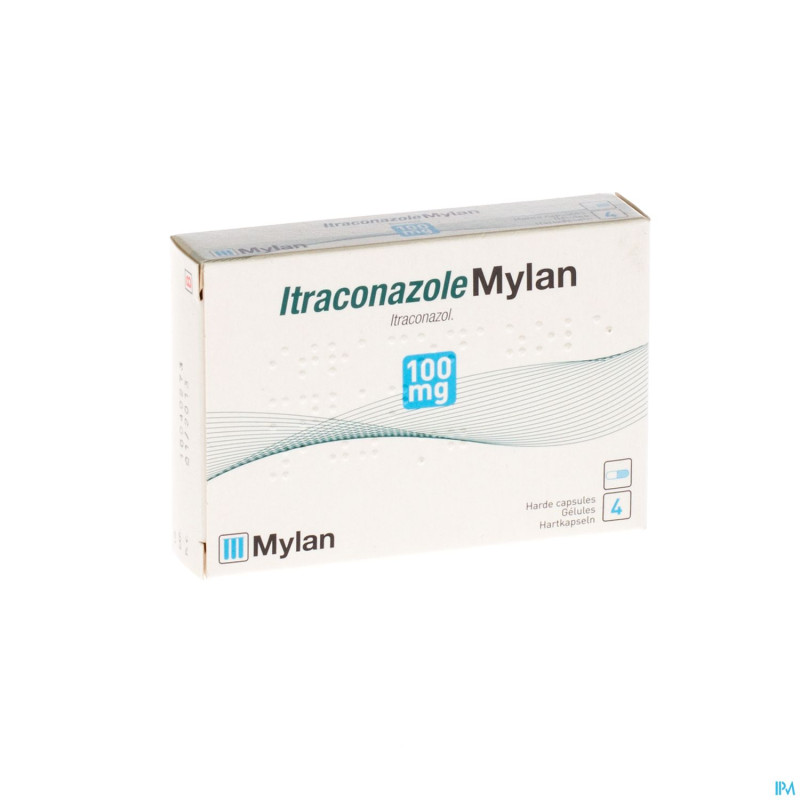 Itraconazole mylan 100 mg caps  4 x 100 mg