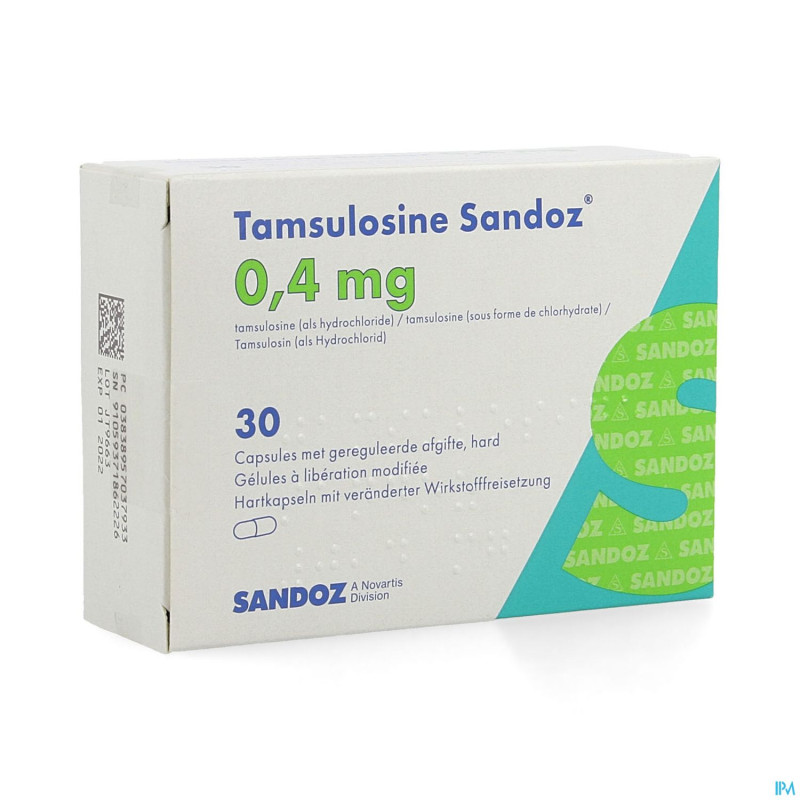 Tamsulosine sandoz 0,4mg lib.modif. caps  30x0,4mg