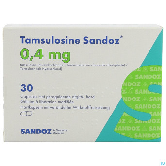 Tamsulosine sandoz 0,4mg lib.modif. caps  30x0,4mg