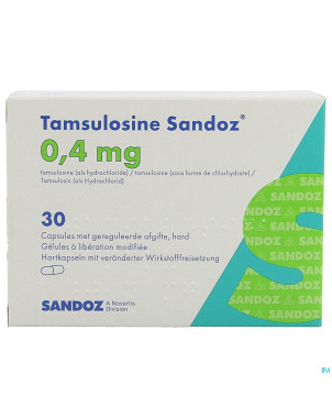 Tamsulosine sandoz 0,4mg lib.modif. caps  30x0,4mg